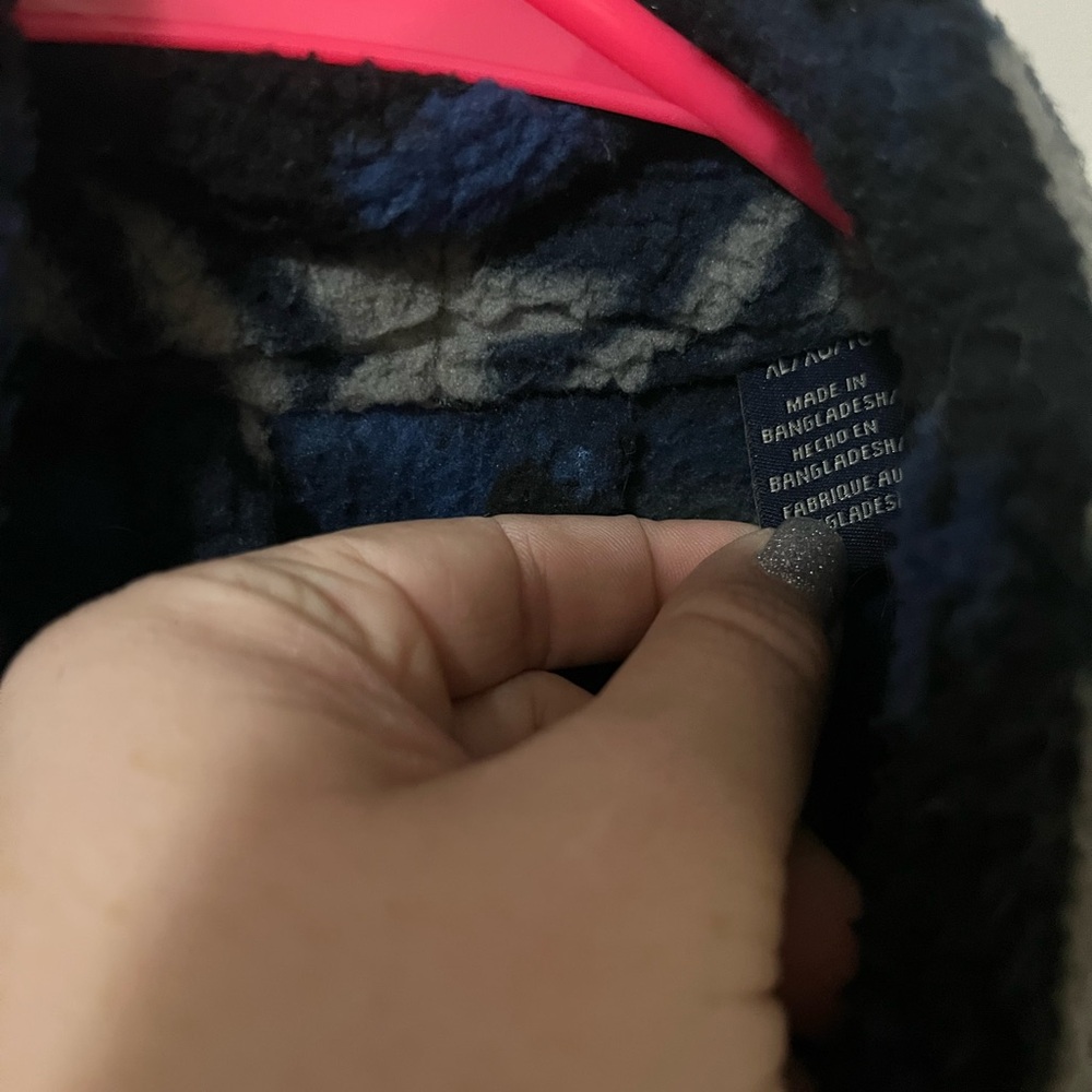 Wrangler l Black and Blue Fleece/sherpa  Jacket - Picture 3 of 3
